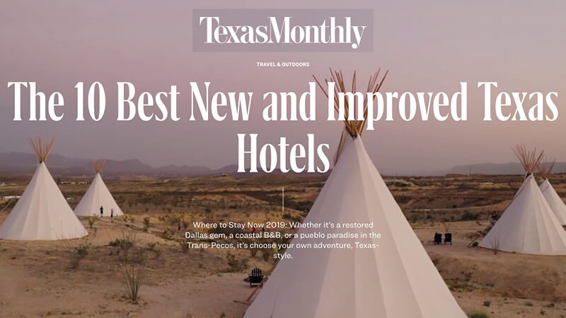The 10 best new and improved Texas hotels.